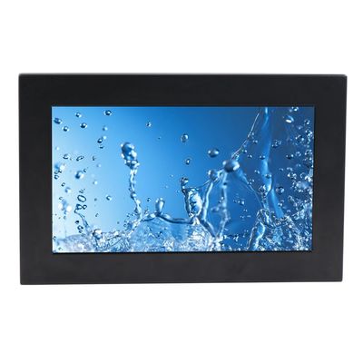 Waterproof HDMI Input Signal Industrial 1080P Black LCD Monitors with U Stand Side Mounting