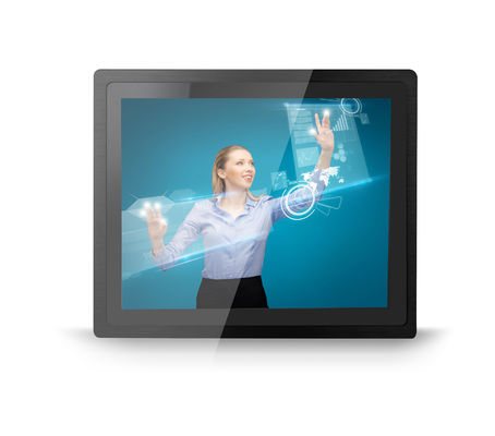 IP65 Waterproof Touch Screen Monitor , 17 Panel Mount Monitor Steel Chassis